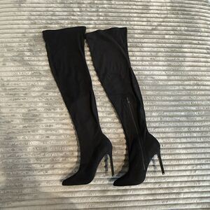 Liliana Over the Knee Thigh High Boots Black Women US 10